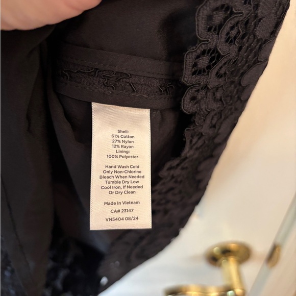 Talbots Black Lace Skirt Midi Women’s Size 16 VN 5404 New W Tags Work Classic - Picture 6 of 8
